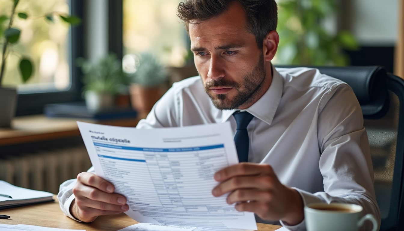 Illustration: Présentation et définition de la mutuelle obligatoire sur une fiche de paie