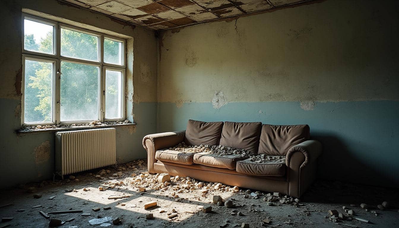 Sinistre d’habitation : effondrement du plafond du salon, causes et solutions