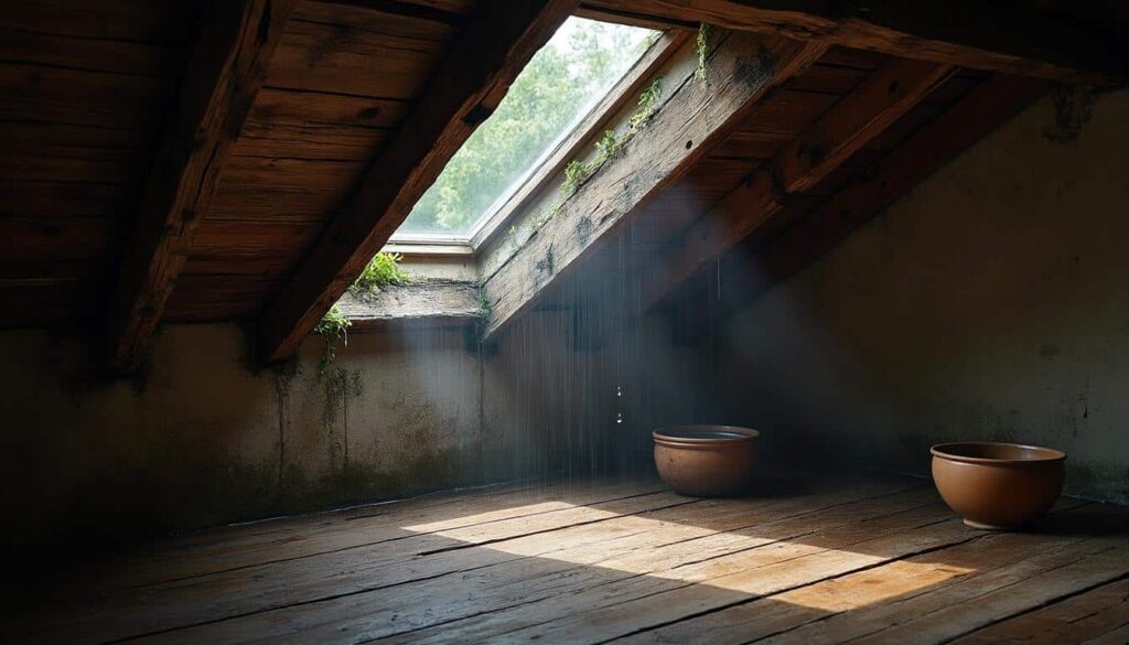 Sinistre d’habitation : infiltration lente de la toiture, comment réagir ?