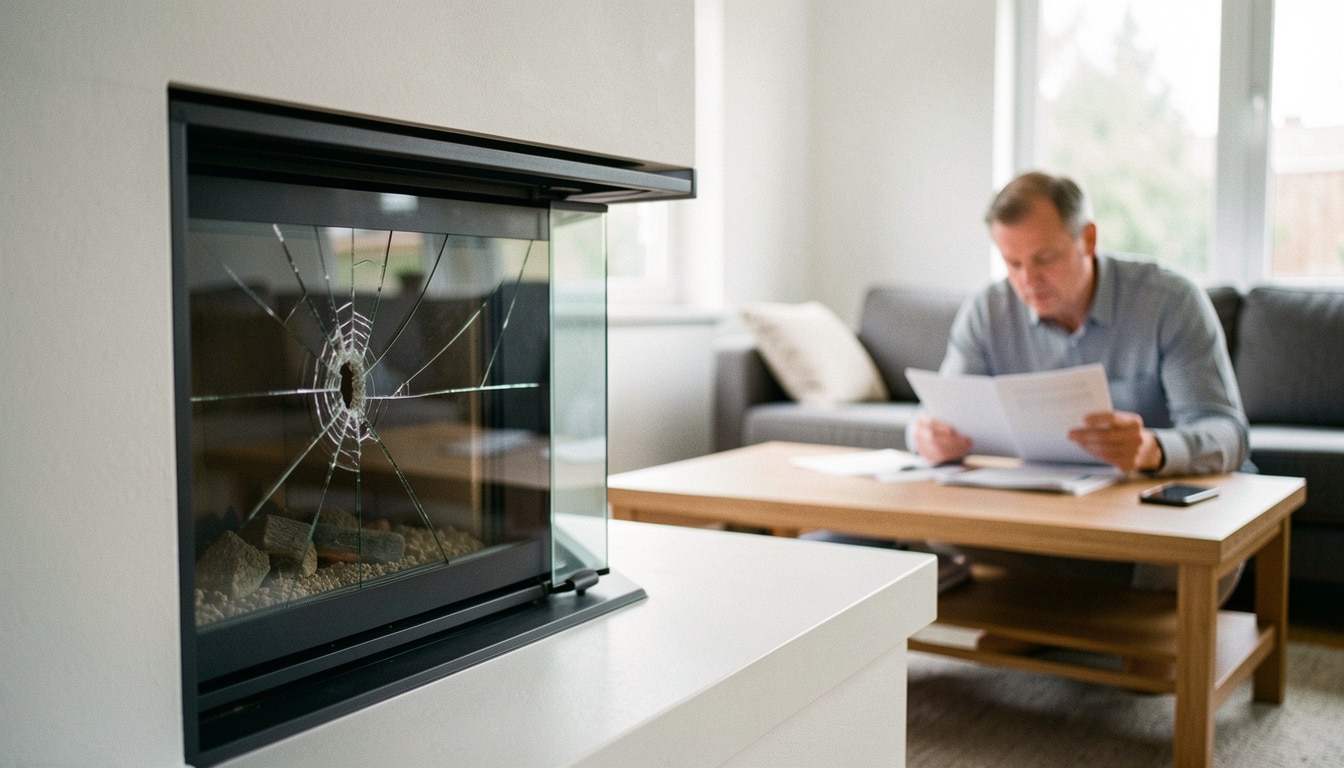 Vitre d’insert fendue : quelle assurance peut couvrir ?